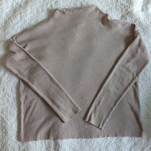 Light Blush Pink Knit Ribbed Sweater